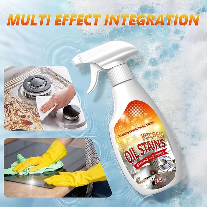 Fiell Heavy-Duty Kitchen Degreaser Foam Cleaner,Clean Kitchen up Oil Stains Spray,Multi Functiona Foam Cleaner Spray,Degreaser Cleaner Heavy Duty (3PC)