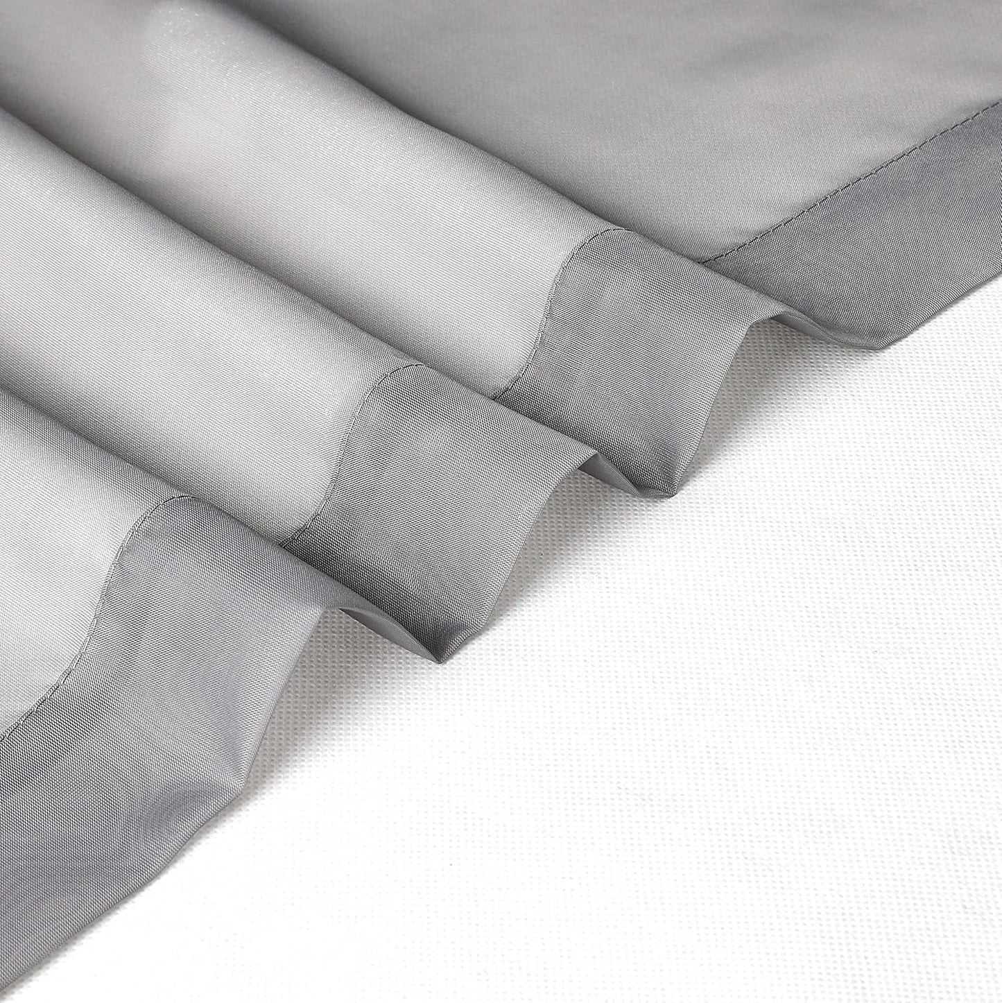 Chyhomenyc Charcoal Grey Sheer Scarf Valances for Windows 216 Inch Extra Long, Window Scarf Drapes Rod Pocket Backdrop for Wedding Arch Draping/Party/Canopy Bed/Living Room, 2PC, 18 Feet Length