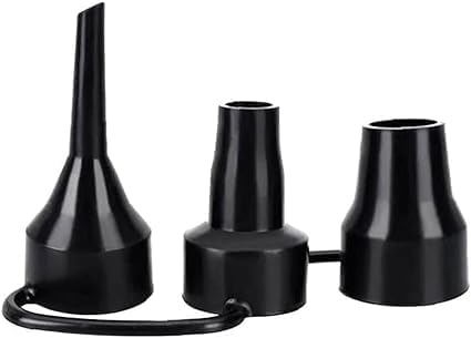 3 Sizes Black Air Pump Replacement Nozzles, Plastic Pump Nozzles,Inflatable Pump Nozzles Head,Air Pump Inflator Adaptor Accessory for Partial Air Bed,Air Mattress Air Mattresses and Accessories
