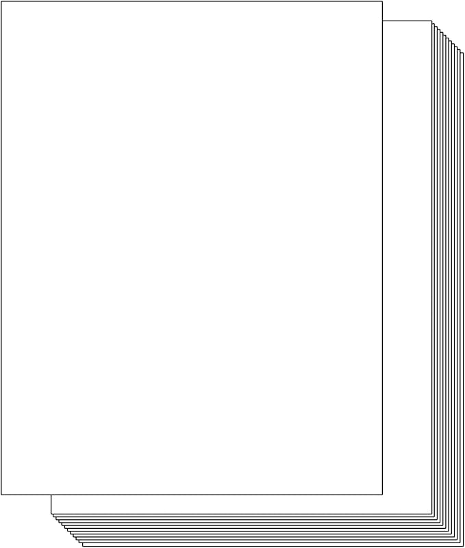 Ohuhu White Cardstock Thick Paper 100 Sheets - 8.5" x 11" Heavyweight 80 lb/216 gsm Card Stock for Crafts and DIY Card Making