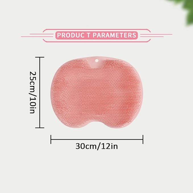 Silicone Shower Foot Scrubber Mat, Upgraded Wall Mounted Slip Suction Cups Foot Scrubber Cleaner, 2025 New Foot Back Cleaning Pad Back Washer Back Exfoliating Bath Wash Pad (Grey)