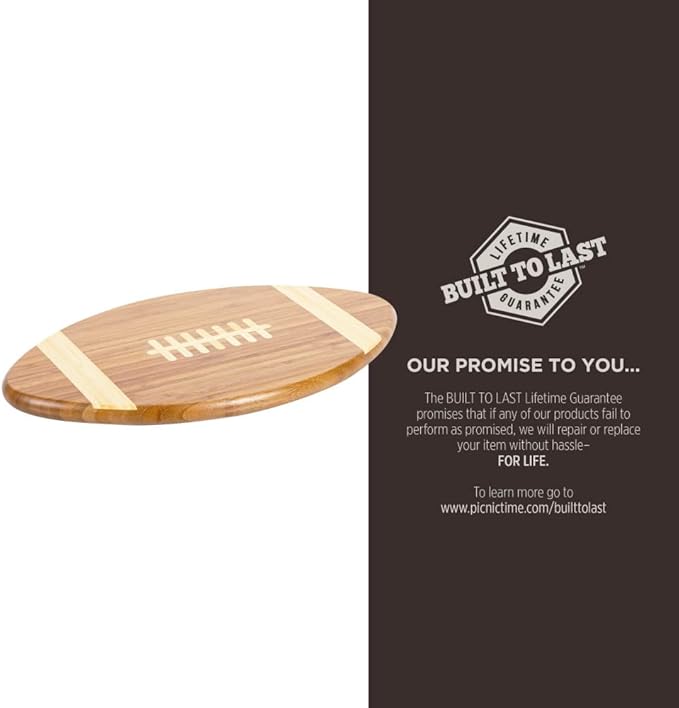 PICNIC TIME NCAA North Carolina Tar Heels Touchdown Bamboo Cutting Board
