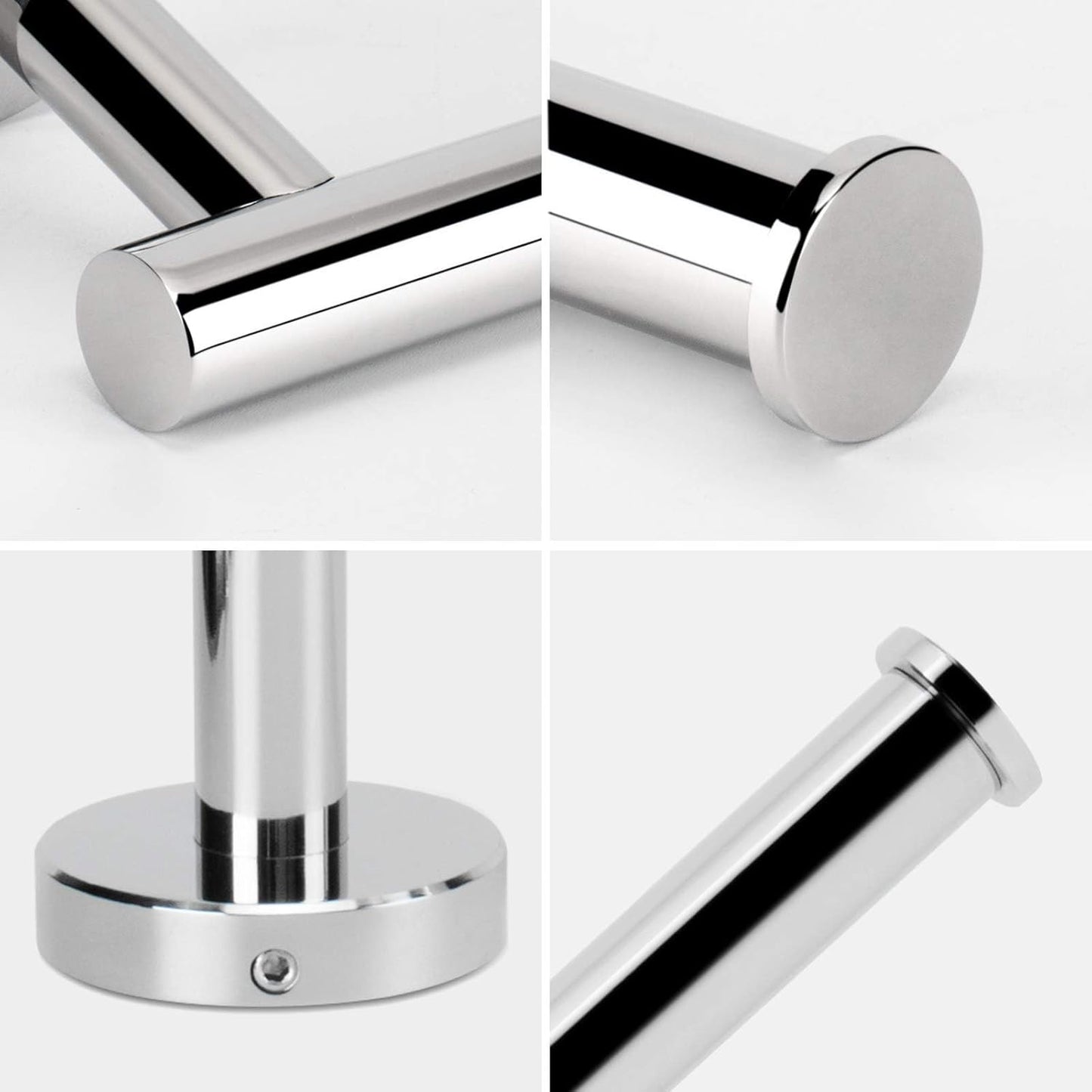 NearMoon Bathroom Toilet Paper Holder, Premium SUS304 Stainless Steel Rustproof Wall Mounted Toilet Roll Holder for Bathroom, Kitchen (10 Pack, Chrome Finish)