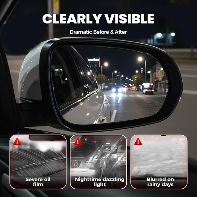 Automotive Oil Film Cleaning Brush,Glass Cleaner, Car Windshield Cleaner, 150ml Automotive Oil Film Cleaning Brush - Preserve Clarity, Immediately See the Effects (2PCS)