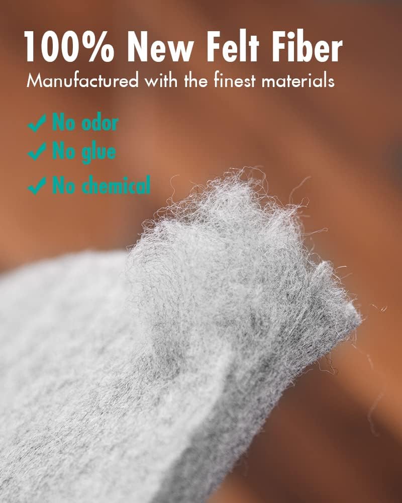 Non Slip Rug Pad Gripper - 5x8 Feet 1/8” Extra Thick Felt Under Rug for Area Rugs and Hardwood Floors,Super Cushioned Non Skid Carpet Padding