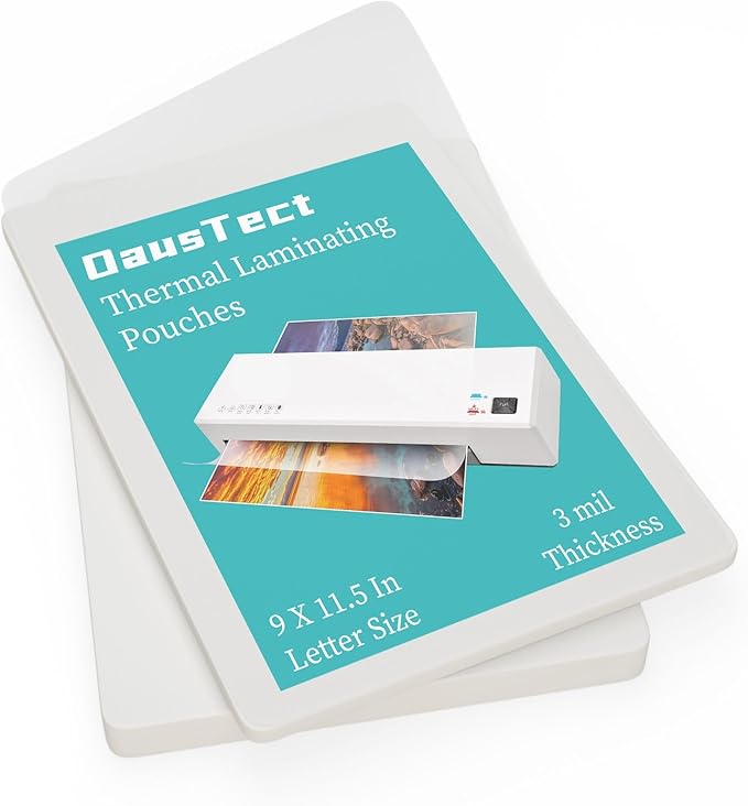 Thermal Laminating Pouches 3 mil, Clear 9 x 11.5 Inch Laminating Sheet Paper for Thermal Laminator, Holds 8.5 x 11 Inch Letter Size Sheets (1000 Pack)