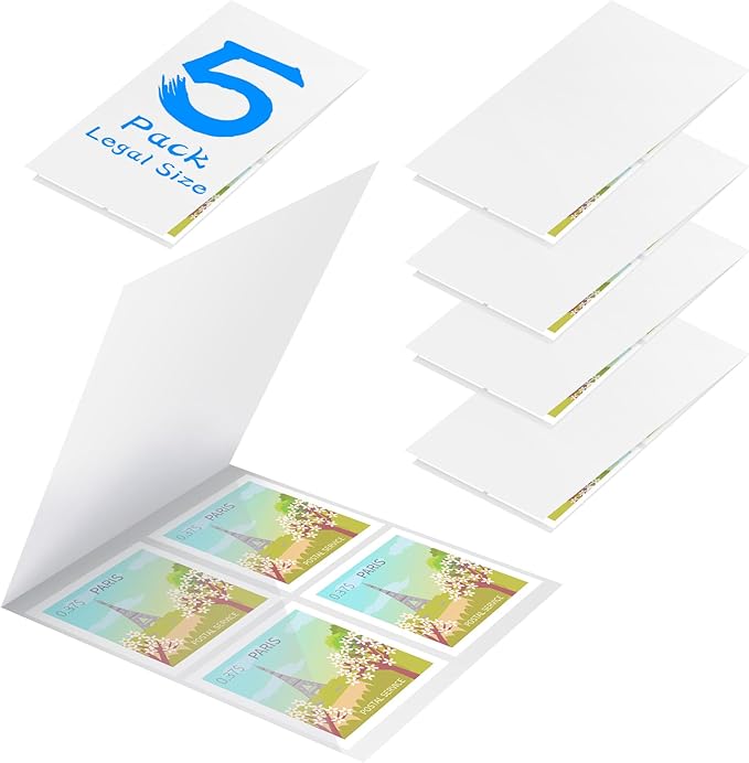 Laminator Carrier Sleeve Thermal Laminating Carrier Sheets with All Brand Laminating Pouch (5, Legal Size)