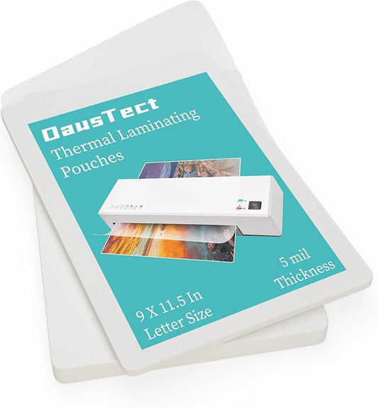 Thermal Laminating Pouches 5 mil, Clear 9 x 11.5 Inch Laminating Sheet Paper for Thermal Laminator, Holds 8.5 x 11 Inch Letter Size Sheets (2000 Pack)