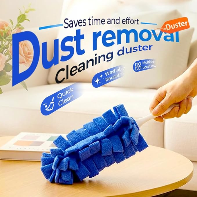 360° Electrostatic Duster Refills, 2026 New Washable & Reusable Microfiber Pads Fleece Duster Refill Compatible Tools for Cleaning Home, Blinds, Car, Pet, Furniture, Fans (Green)