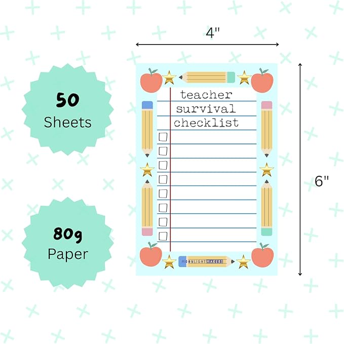 Moonlight Makers Funny Pens and Notepad Stationery Set - 5 My Anxiety Has Anxiety Engraved Ballpoint Pens, Black Ink, I Came I Saw I Made A List Notepad, Cute Desk Supplies, Funny Work Gifts for Women