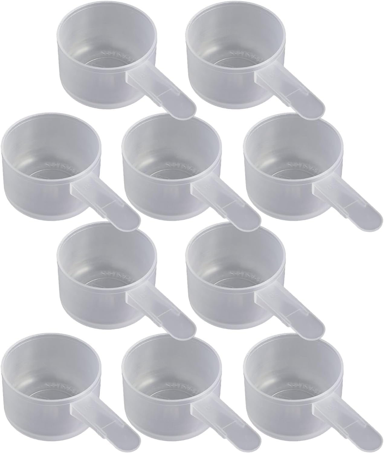 23 mL Plastic Measuring Packaging Scoop (= 23 cc/ = 4.7 teaspoon/ = 1.5 Tablespoon/ = 0.78 fl oz), Short Handle - to Measure and Dispense Spices, Granules, Powders, for Seeds Packing (10 scoops)