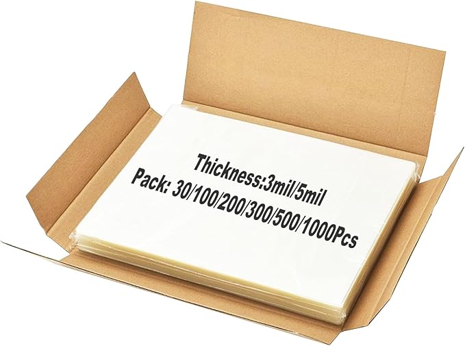 Clear Thermal Laminating Plastic Paper Laminator Sheets, 500 Pack 3 Mil Laminating Sheets, 9 x 11.5 Inch Thermal Laminating Pouches for Thermal Laminator