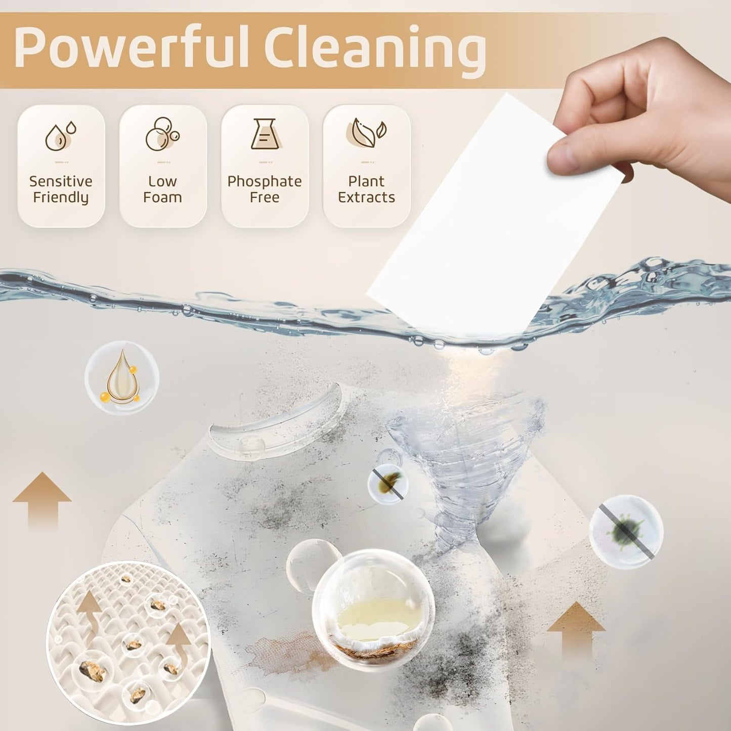 Poesie Laundry Detergent Sheets Coconut Milk Scent 160 Count Non Plastic Jugs Portable Laundry Soap Sheet for Clothes Washing Indoor and Outdoor Essentials