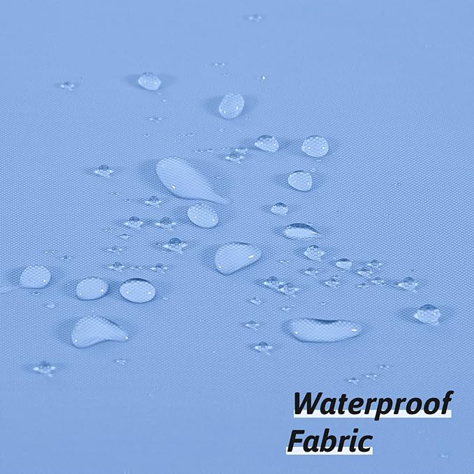 Extra Wide No Hook Light Blue Shower Curtain 108x72 Inch,Polyester Fabric Waterproof Shower Curtain Liner with 14 Plastic Split Grommets,Washable Shower Curtains for Bathroom Hotel Spa Luxury