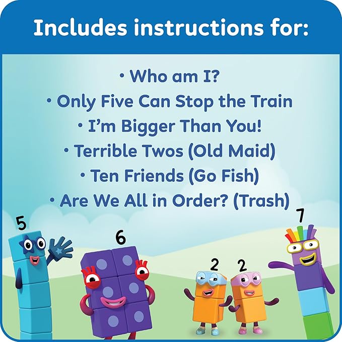 hand2mind Numberblocks Playing Cards, Travel Card Games for Kids, Counting Toys, Kindergarten Math Manipulatives, Preschool Learning Activities, Indoor Recess Games for Classroom, Kids Birthday Gift