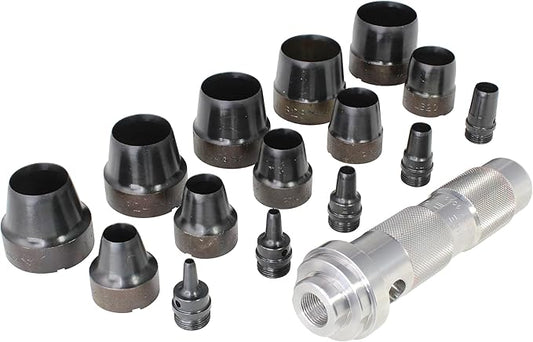 Mayhew Tools 66004 Hollow Punch, 16-Piece Set, Black