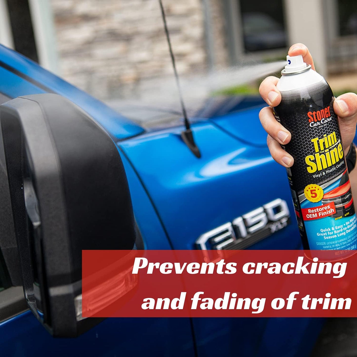 Stoner Car Care 91034-12PK Trim Shine – Vinyl and Plastic Protectant for Interior and Exterior Detailing, Restores OEM Color, Adds Shine, UV and Water Protection – 12 oz (Pack of 12)