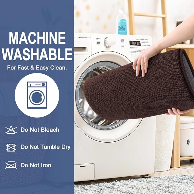 OLANLY Thick Memory Foam Bath Mats Rugs 59x35, Extra Soft Absorbent Bathroom Rug, Quick Dry Bath Mat, Non-Slip, Machine Washable Carpet for Bathroom, Tub and Shower, Home Decor Accessories, Brown