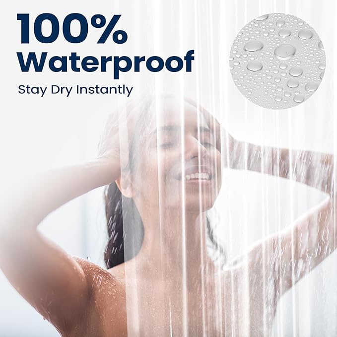 downluxe Set of 2 Clear Shower Curtain Liner, PEVA Heavy Duty Plastic Shower Liner with 3 Magnets, 72" x 72" Waterproof Bathroom Curtain
