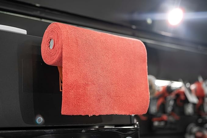 Autofiber [Roll-o-Rags] Microfiber Towels on a Roll | Tear Off Sheets | 12"x12" | 30/roll (Gray)