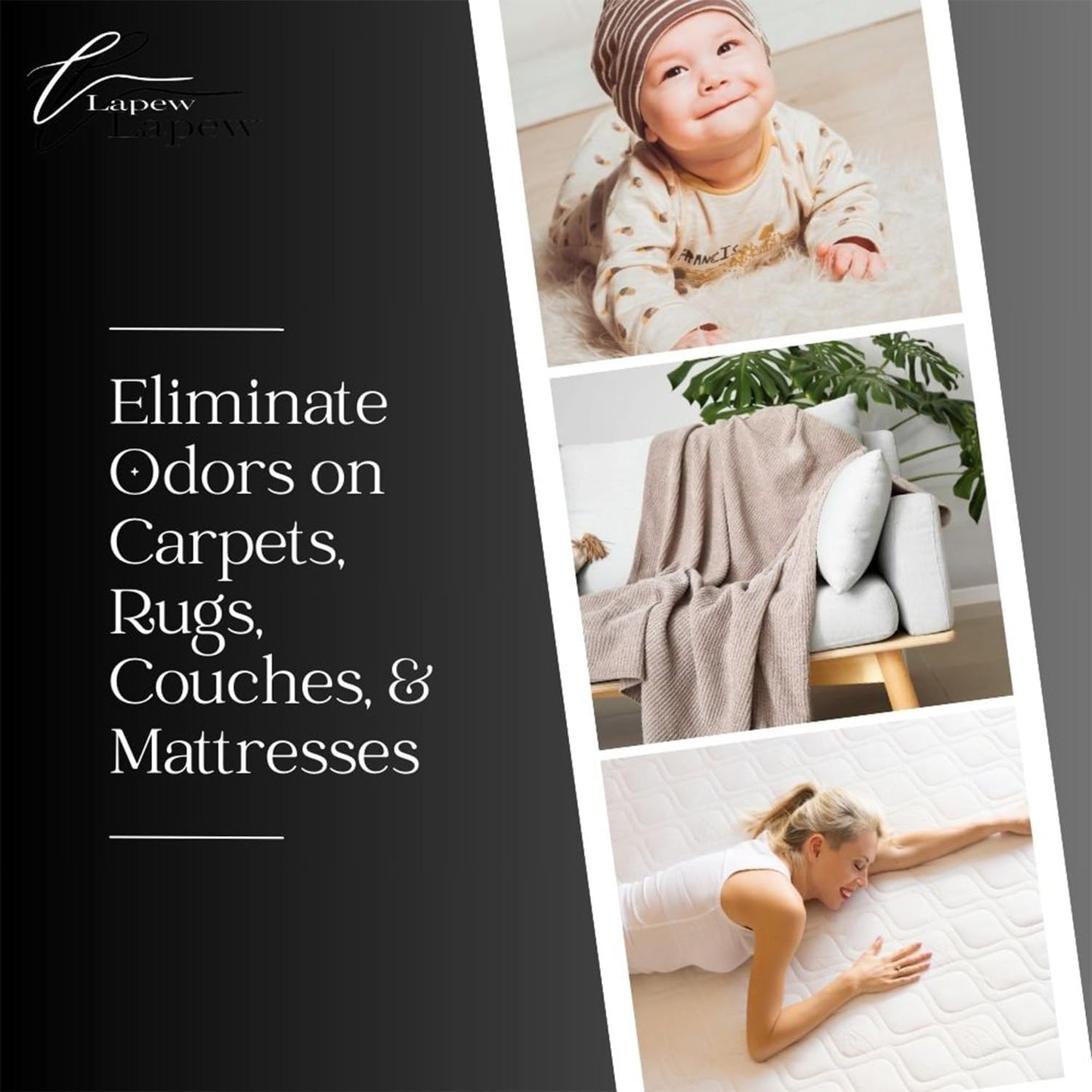 Bourbon & Butterscotch Carpet Freshener Powder 16 oz | Powerful Odor Eliminator for Home | Upholstery Deodorizer | Carpet Deodorizer | Pet Urine | Cat Litter Box