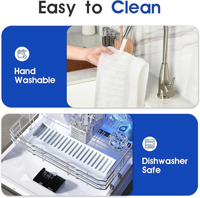 30"x4" Silicone Sink Edge Protector - Splash Guard with Suction Cups & 5° Tilt, Cuttable Edge Guard for Kitchen Sink, Bathroom,Granite & Quartz Countertops(White)
