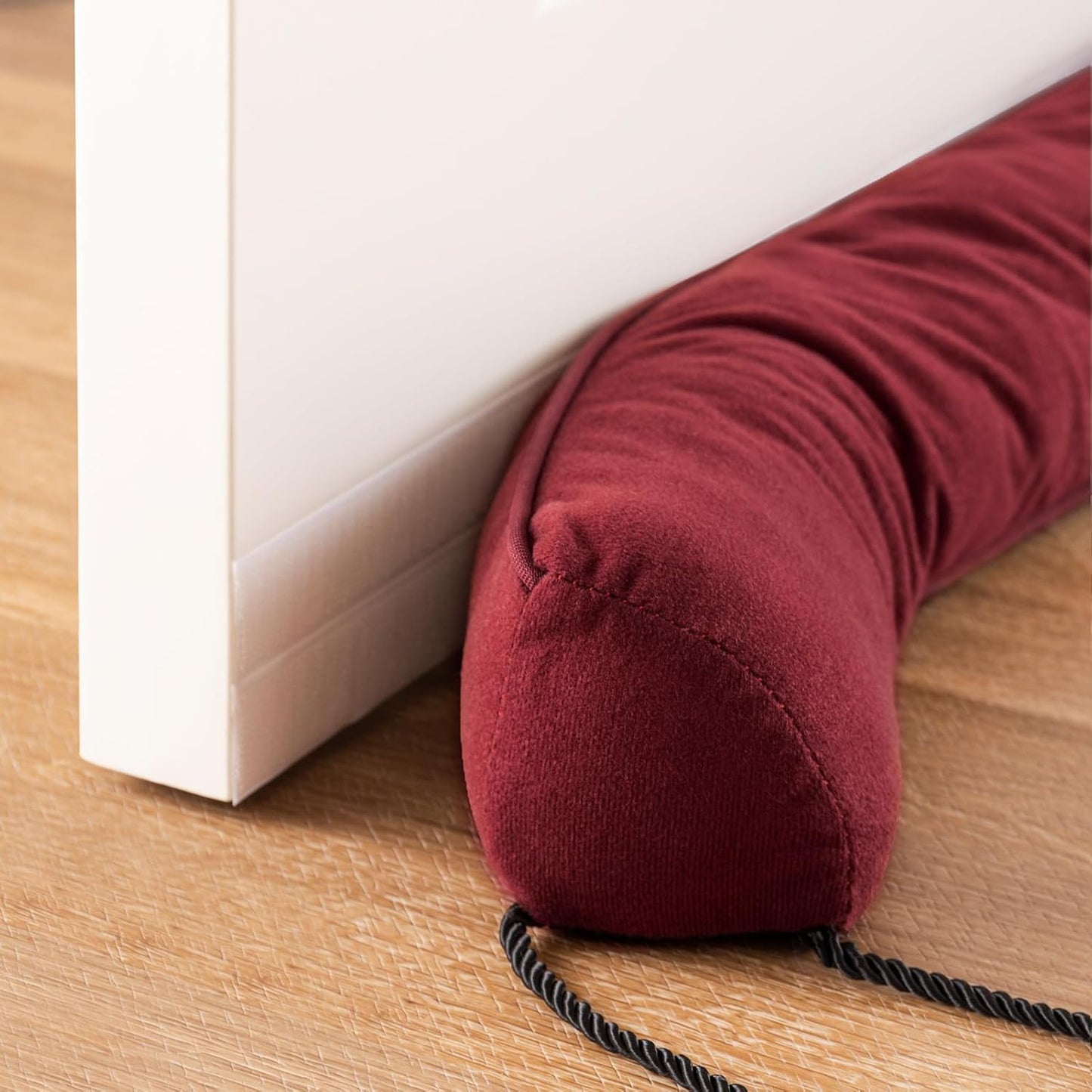 Sunolga 38" Door Draft Stopper Blocks Hot and Cold Air with Removable Washable Cover for Gaps Up to 3", All-Season Seal for Noise, Wind, Door Sweep for Bottom of Door and Window, Home Essentials, Red