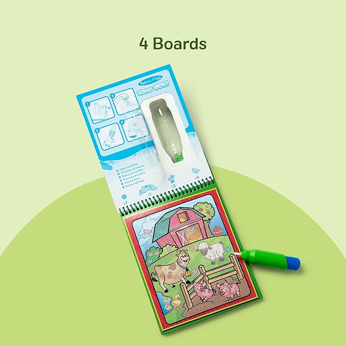 Melissa & Doug On the Go Water Wow! Reusable Water-Reveal Activity Pad - Animals - FSC Certified