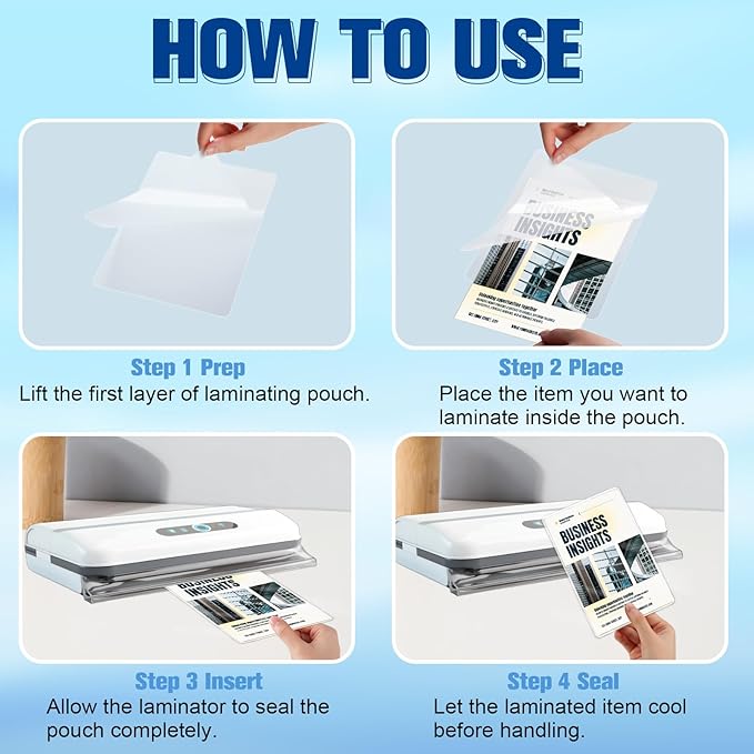 200 Pack 5mil 3“x5" Thermal Laminating Pouches Badge Laminate Pouches Clear Laminated Luggage Tags Printable Laminator Pouches for Business Permits Cards (200, 3"x5"-5mil)