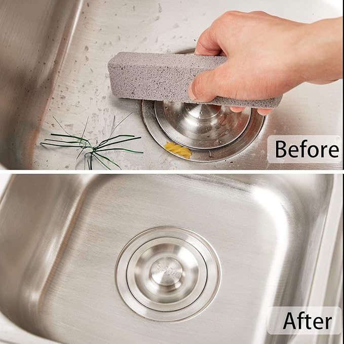 Chinco 10 Packs Pumice Stick for Cheaning, Pumice Scouring Stone Pad Removing Stain Grime Without Leaving Scratches for Kitchen Oven Stove Home Bathroom Toilet Pool House Cleaning Supplies