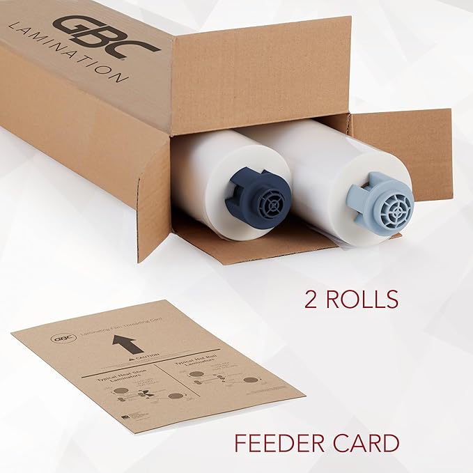 GBC Thermal Laminating Film, Rolls, Ultima 35 EZload, Glossy, NAP II, 12" x 300', 2 Pack (3125365EZ)