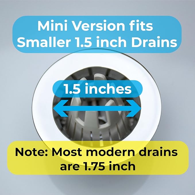 Disposable Mini HairClaw 20 Pack | Extra Small Bathtub Hair Catcher Strainer Trap for 1.5 inch Tub Drain | Eco-Friendly Bioplastic