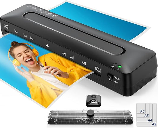 Laminator Machine 13 Inch Laminators - Laminating Machine 11x17 Cold Thermal Laminator Lamination Machine with Sheets, A3 Laminater Personal Laminator for Teachers, Fast Warm for Home Office School