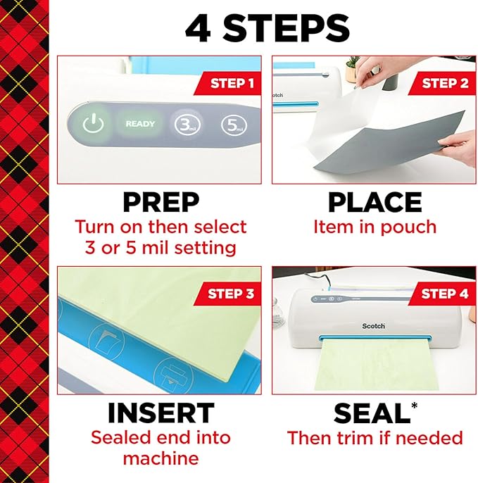 3M Thermal Laminating Pouch Variety Pack, 110 Assorted Clear Pouches (6 Sizes, from Small ID 2.52" x 4.25" to Letter 9" x 11.4"), 3 mil & 5 mil for Documents, Photos, Cards, Badges