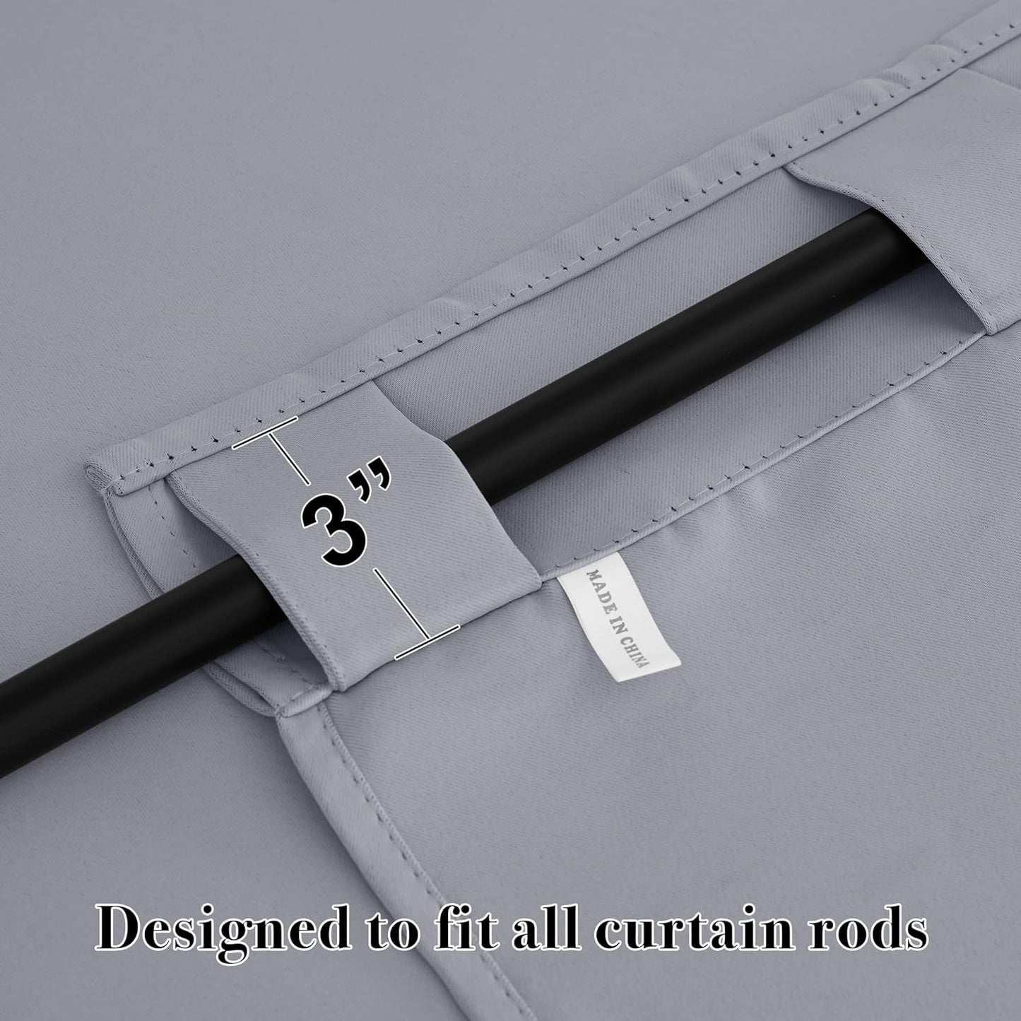 RYB HOME Bathroom Curtains Blackout - Thermal Insulating Privacy Small Window Curtains Short for Bedroom Basement Kitchen Kids Nursery Cabinet, Wide 42 x Long 30 inches, 2 Panels, Silver Grey