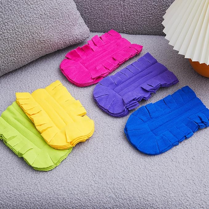 Zubebe 30 Pcs Duster Refill Reusable Fleece Duster Refills Feather Flat Dusters Multi Surface Washable Cleaning Pads Tools for Home, Blinds, Car, Pet, Furniture, Fans (Dark Color)