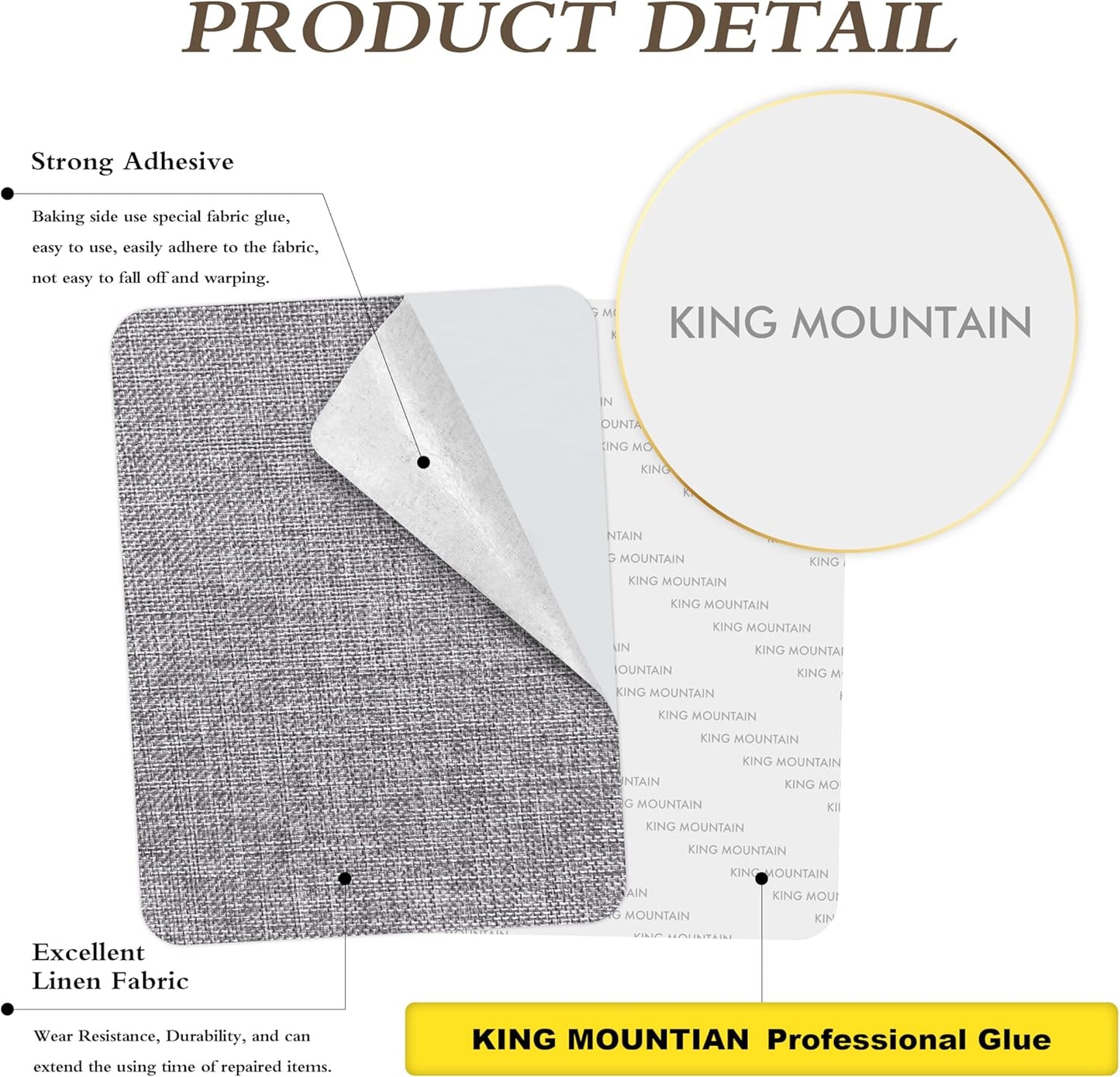 Coarse Linen Repair Patches, Self-Adhesive Linen Fabric Patches, 8X11 inch 2 PCS, Multi Color, Can be Used for Linen Sofa Repair and Linen Clothes Repair(8" x 11"-2PCS,Light Grey)