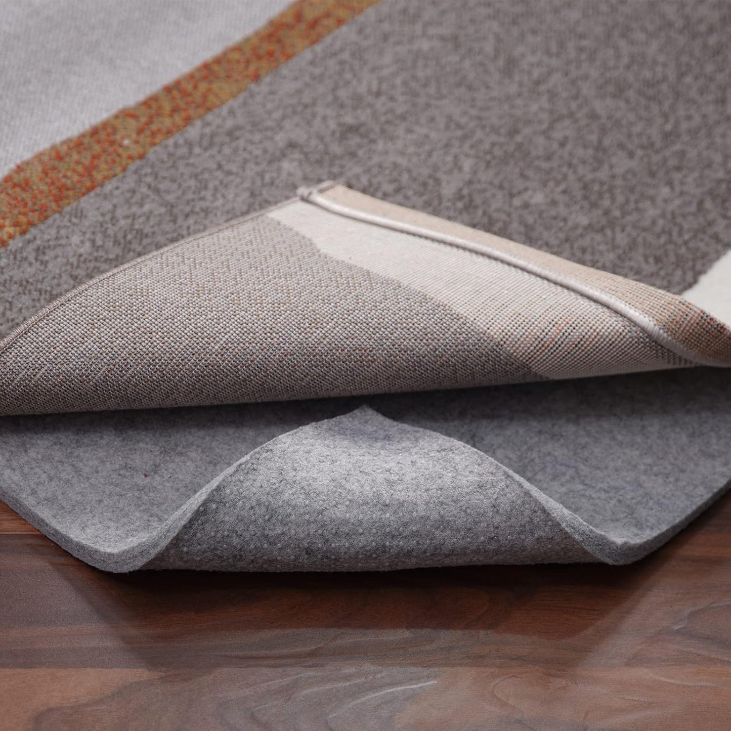 Double-Sided Non Slip Rug Pad Gripper - 7x10 Feet 1/4” Thick Dual Surface Felt Under Rug for Area Rugs and Hardwood Floors,Super Cushioned Non Skid Carpet Padding