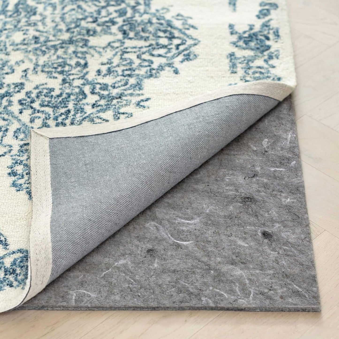 RUGPADUSA - Dual Surface - 6'x8' - 1/8" Thick - Felt + Rubber - Non-Slip Backing Rug Pad - Adds Low-Profile Comfort and Protection