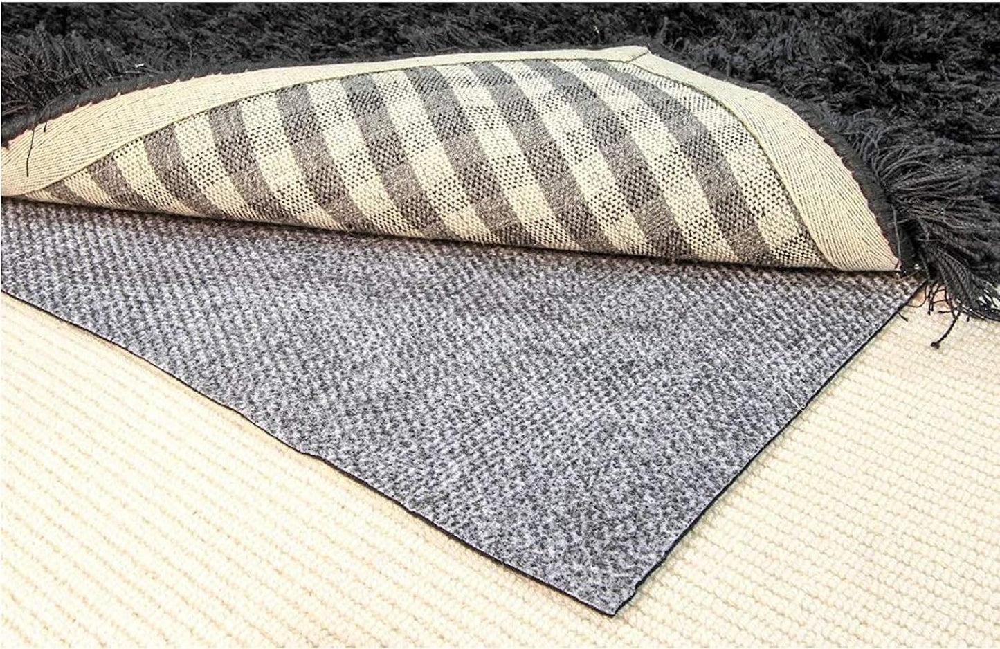 Hold-a-Rug Plush 8' x 11' Nonskid, Nonslip Rug Pad, Reversible Gripper, ¼ Thick, Safe for All Floors and Carpet, Keep Area Rugs Secure