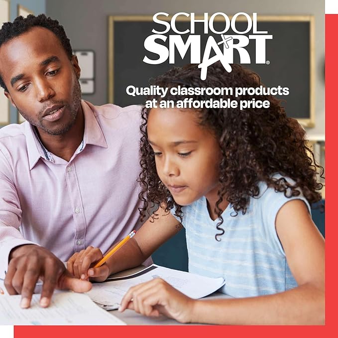 School Smart Lined Dry Erase Boards, 9 x 12 Inches, Pack of 10