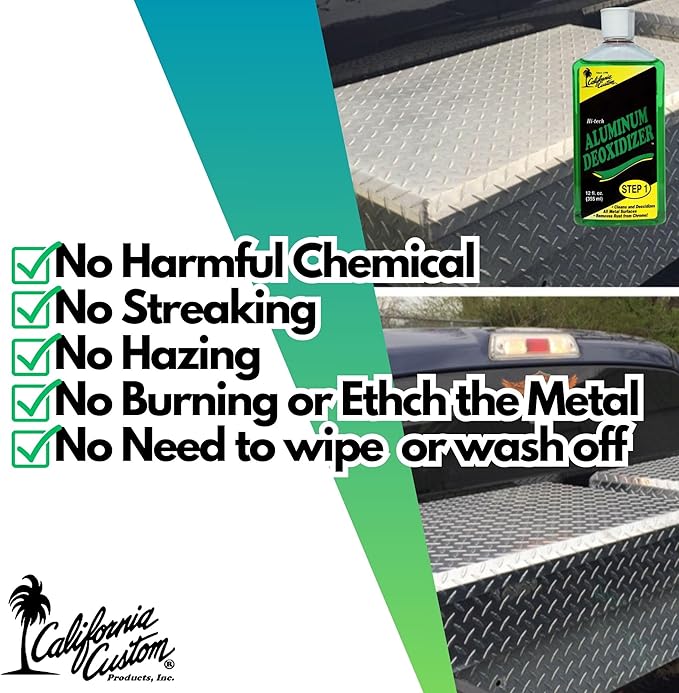 Products – Aluminum Deoxidizer Cleans & Deoxidizes Metal Surfaces, Removes Rust, Great for Aluminum, Brass, Copper, Chrome, Silver, Stainless & Gold, 12oz