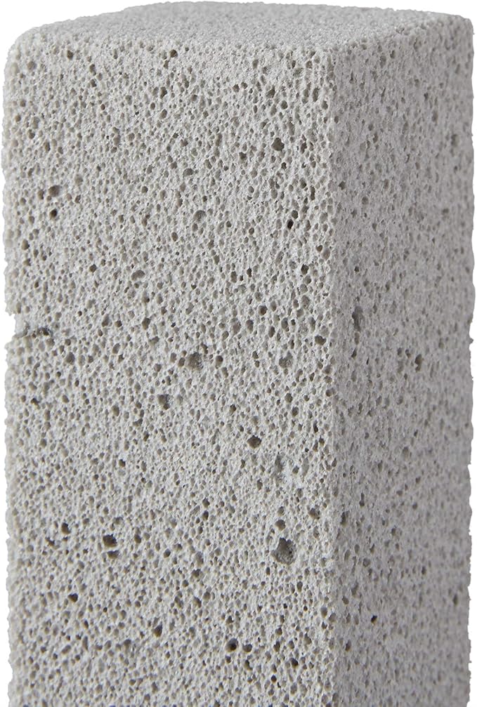 PUMIE Toilet Bowl Ring Stain Remover, Pumice Stone For Toilet, Hard Water & Tough Stains on Kitchen, Sinks, Tubs, Shower & Grills, Safe for Porcelain, TBR-6 Pumice Scouring Stick w/Handle - Pack of 6