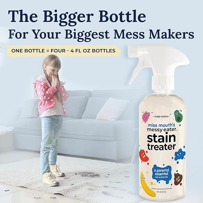 Miss Mouth's Messy Eater Stain Treater - 16oz Spray and 16oz Refill Pouch