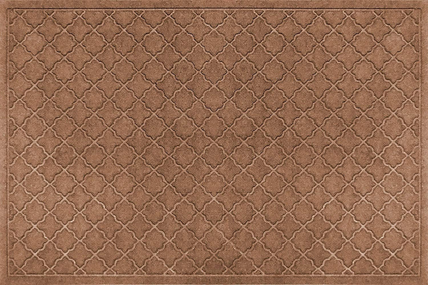 WaterHog Heavy Duty Doorway Mat, 4' x 6', Made in USA, Durable & Skid-Resistant Entryway Mat, Water-Trapping, Indoor/Outdoor Decorative Floor Covering, Cordova Collection, Dark Brown