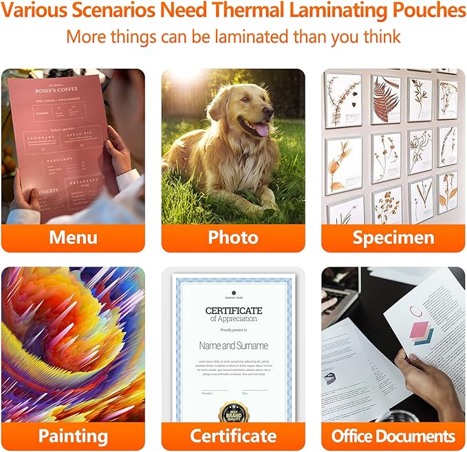 SJPACK Thermal Laminating Pouches, 9 x 11.5 Inches Laminating Sheets, 3 mil Thick Laminate Sheets, 1000 Pack,Clear