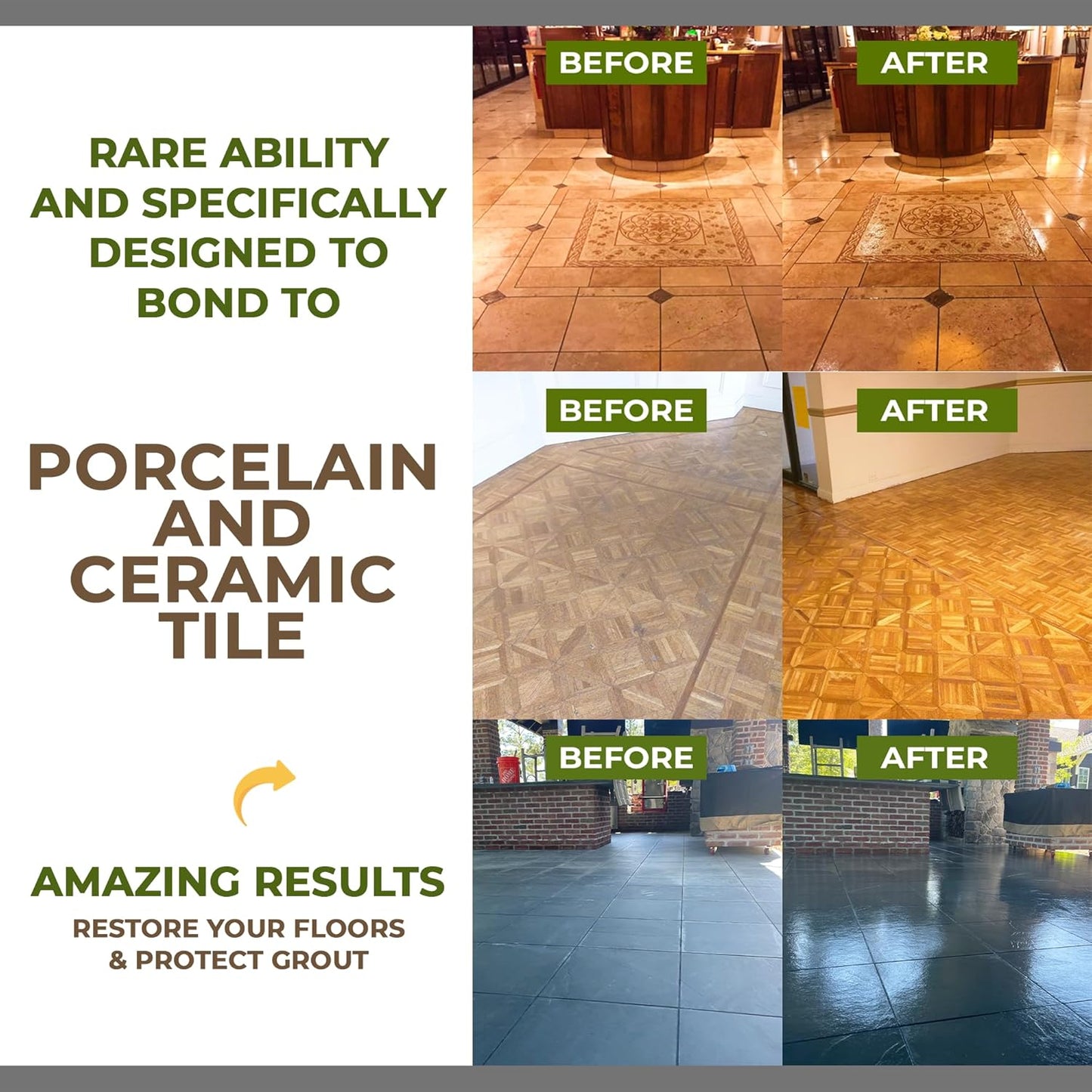 CoverTec GlazeGuard Matte Ceramic And Porcelain Tile And Grout Sealer, Flat Finish (2 Part A+B=36oz Kit)