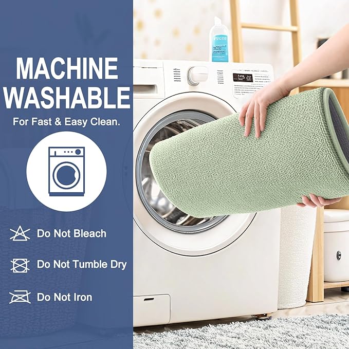 OLANLY Thick Memory Foam Bath Mat Rug 45x27, Extra Soft Absorbent Bathroom Rug, Quick Dry Bath Mats, Non-Slip, Machine Washable Carpet for Bathroom, Tub and Shower, Home Decor Accessories, Sage Green