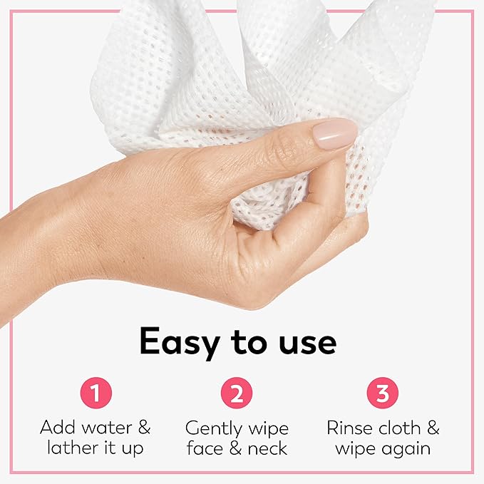 Olay Daily Facials, Daily Clean Makeup Removing Facial Cleansing Wipes, 5-in-1 Water Activated Cloths, Exfoliates, Tones and Hydrates Skin, 66 count