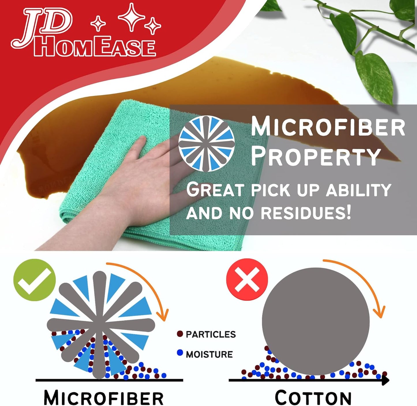 Microfiber Cleaning Cloths, 240 Pack, 16"x16", All-Purpose, Softer, Highly Absorbent, Lint-Free, Reusable, Washable Pro Towels, Brown, for House, Kitchen, Bathroom, Car, Office